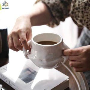 Tasses pincées tasse de café au nombril kawaii tasse de café tasse en céramique peint potted nombril personnalisé mignon cup tasse d'anniversaire cadeau j240428
