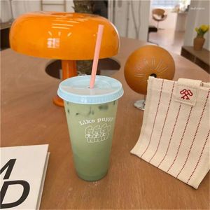 Tasses en plastique Tubler réutilisable personnalisé de style coréen personnalisé extérieur portable tasse de gros drinkware kid