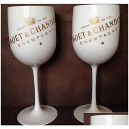 Tasses en plastique vin fête verre de champagne blanc Moet T200216 livraison directe maison jardin cuisine, bar à manger verres Otlcv