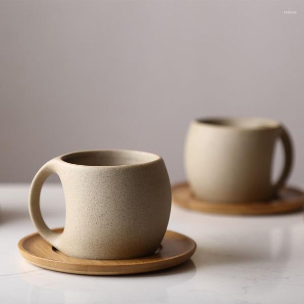 Tasses tasse à thé en porcelaine tasses empilables Stoare café avec plateau en bambou cadeau Drinkware Teaware conception Simple eau potable