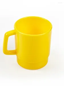 Tasses en plastique PP, tasse à café empilée de couleur unie, boisson Simple, grande capacité