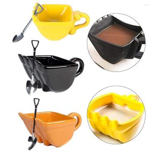Tazas Práctico Durable Excavadora Cubo Taza Taza de café para café Restaurante Divertido ABS Cuchara de plástico Pastel