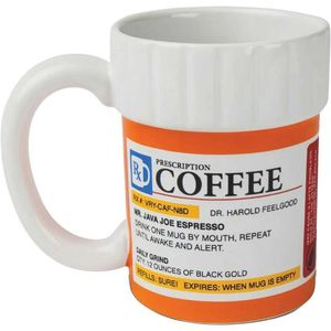 Mokken Recept Coffee Cup - Milk Cup Hillary 12 oz Medicijnfles gevormde keramische koffiekopje - Perfect voor thuis of kantoor J240428