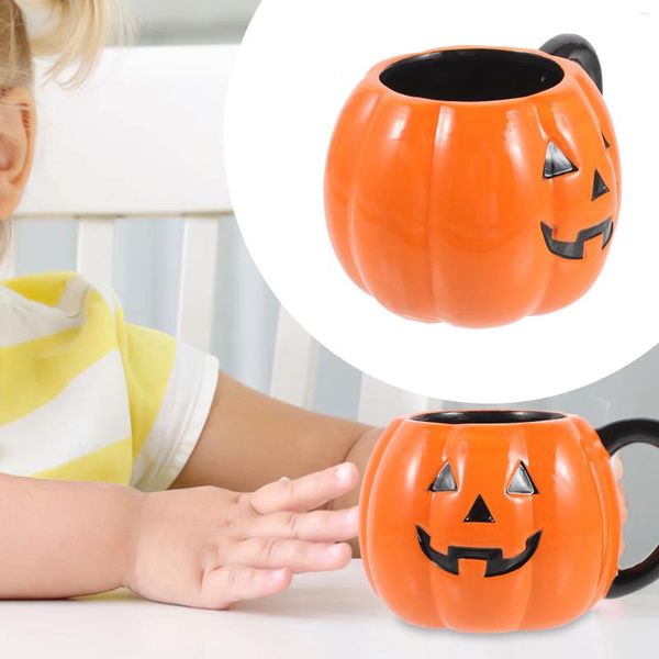 Tazas de calabaza fantasma novedoso fantasma encantador café taza de agua decorativa cerámica de cerámica linda