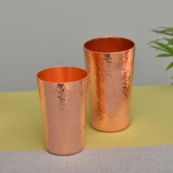 Tazas Taza de cobre puro para café en polvo hecho a mano Drinkware martillado