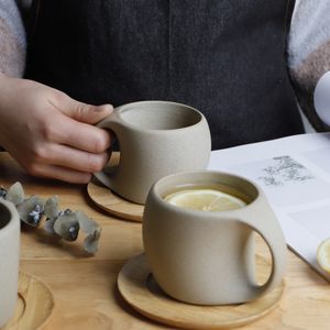 Mokken Retro Keramische Mok Sto zijn Koffiekopje Melk Thuis Japanse Creatieve Theekopje Kantoor Drinken ontbijt cup 230701