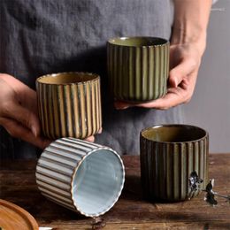 Tasses Four à café en céramique japonaise rétro cadeau personnalisé maître Teaware bureau écologique Kungfu tasse à thé eau vin Drinkware
