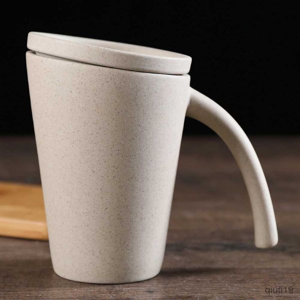 Tasses Rétro Poterie Tasse À Thé Unique Traditionnel Chinois Style Rétro Tasse En Céramique 350 ml Fabriqué À La Main Petit Déjeuner Tasse Cadeau Spécial pour Amis R230713