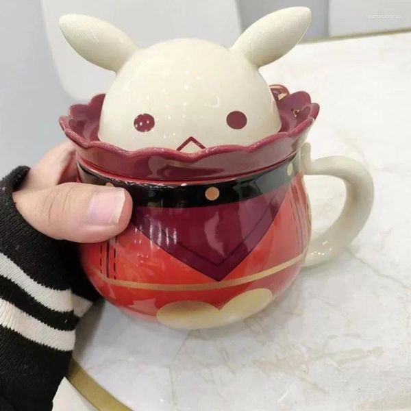 Tazas Taza rodante redonda Cerámica Lindo Café Bebida Anime Juego de rol Accesorios Regalos de Navidad Accesorios para niños