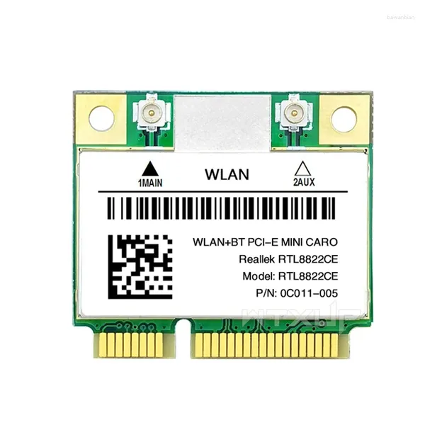 Mugs RTL8822CE 1200 Mbps 2.4g / 5 GHz 802.11ac Carte wifi réseau Mini PCIe Bluetooth 5.0 Prise en charge de l'ordinateur portable / PC Windows 10/11