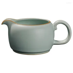 Mugs ru ok kilt thee pitcher keramische grote capaciteit pot fair mug jingdezhen handgemaakte ru-porcelain geschenk celadon