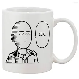 Tasses Saitama One Punch Man Ok tasse à café en céramique blanche 11 Oz-in cadeau thé tasse à lait
