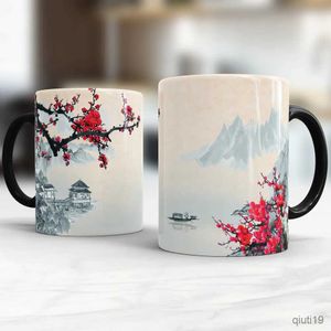 Tasses fleur de sakura au japon tasse 11 oz en céramique tasse à café créative amis cadeau d'anniversaire tasse R230713