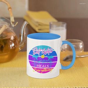 MUGS Zoutwater geneest alles strandmok koffie Ocean Lover | Vakantie