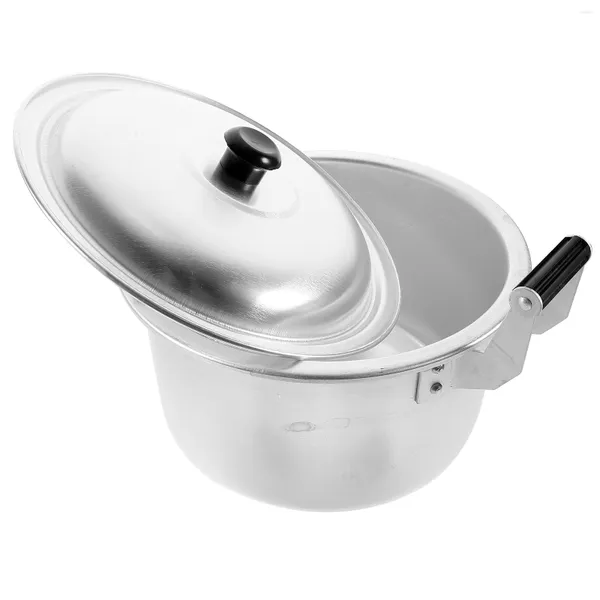 Tasses casserole couvercle Pot nouilles cuisson riz à l'ancienne Pots en aluminium alliage réutilisable nouilles couvercles métal petit
