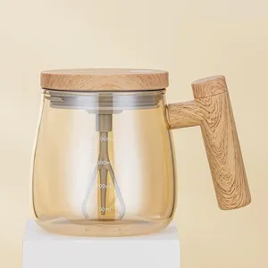 Tasses Tasse à café à agitation automatique Tasse électrique Milkshake Verre borosilicate magnétique rotatif