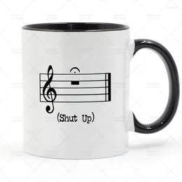 Mokken Shut Up Muzieknotatie Mok Keramische Cup Geschenken 11oz