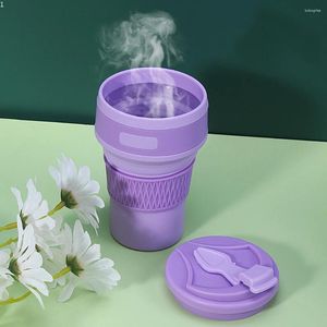 Tazas de silicona plegable taza de agua portátil viajes deportes al aire libre camping café acompañante