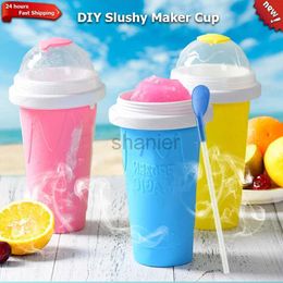 Tasses en silicone à crème glacée à glace à gise à gise de crème surélectricité Diy Slushy Cup Magic Slush Cups Milkshake Bottle Smoothie C Makers 240417