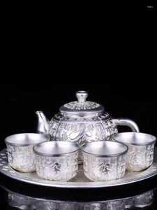 Mokken Silver Cups Bowls Chopsticks Handwerk ornamenten Zilverwerk sets