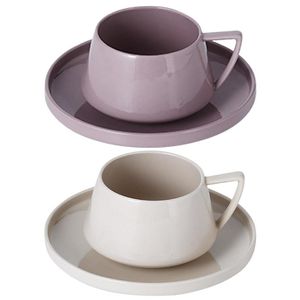 Tazas de jugo de taza de cerámica Simple y elegante de 250ml para casa de té, salón para beber, pareja Homie