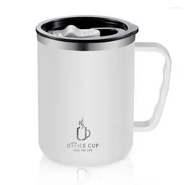 Mokken Eenvoudige kantoormok Mok Food Grade Siliconen Zegeling Rin 304 Roestvrijstalen voering Duurzaam met High Beauty Wholesale Coffee Cup Taza