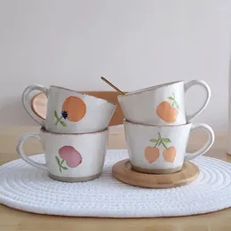 Tasses petites poteries brutes japonaises fraîches tasse de petit déjeuner à la main