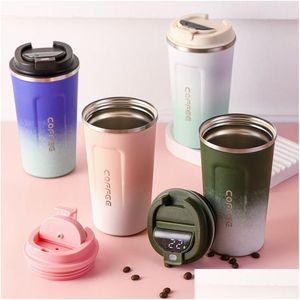 Tasses Smart Température Contrôle Voyage Tasse À Café Drinkware Drop Livraison Maison Jardin Cuisine Bar À Manger Dhcp6