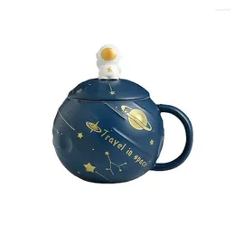 Tasses espace tasse avec couvercle planète céramique décor à la maison forme café lait thé tasse créative gobelets cadeau pour anniversaire