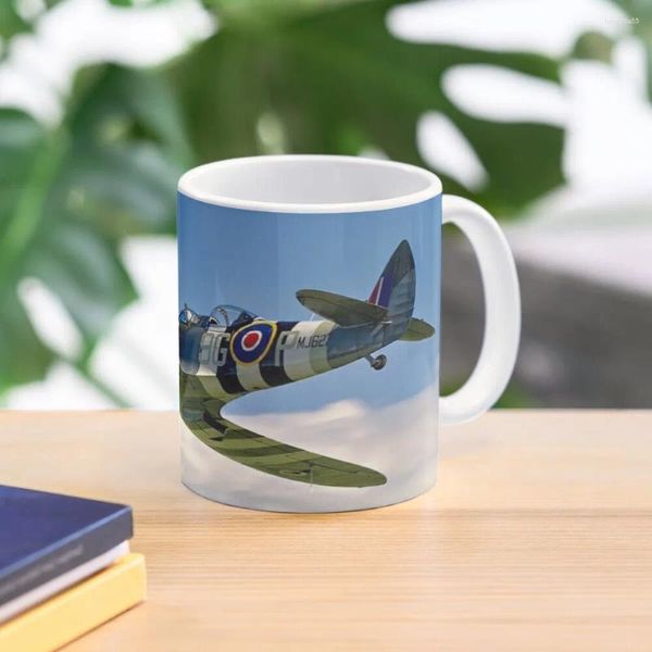 Tasses Spitfire T.9 MJ627/9G-P G-BSMB, tasse à café au départ, tasses de petit déjeuner originales, thermiques, personnalisées