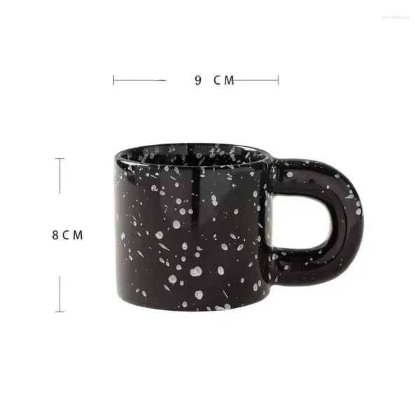 Tasses Splash encre petit déjeuner lait avoine tasse ménage eau porcelaine tasses à café tasse en céramique Simple cadeau personnalisé Drinkware