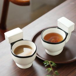 Tazas Spoof Poop Taza de cerámica para inodoro Oficina Creativa Taza divertida Forma Agua Extraño Café complicado