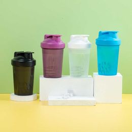 Tasses Sport Shaker Bouteille 400 ML Whey Protéine Poudre Mélange Bouteille Sport Fitness Gym Shaker En Plein Air Portable En Plastique Boisson Bouteille Z0420