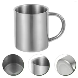 Tasses en acier inoxydable tasse de boisson de voyage portable tasse de tasse de bouche de thé isolée métallique