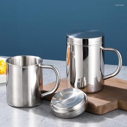 Mokken roestvrijstalen koffiemok met deksel draagbare beker reistumbler Jug melk thee Cups Office Home Water Drinkware