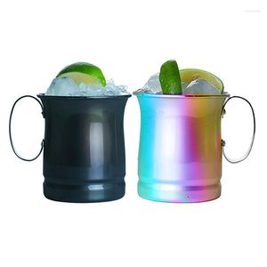 Tasses Acier Inoxydable Moscow Mule Mug Bière Tasse Cuivre Plaqué Or Drinkware