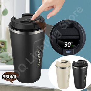 Tasses Tasse thermos de gobelet à café intelligent en acier inoxydable avec affichage intelligent de la température tasse de voyage portable 380 ml 510 ml 550 ml 231009