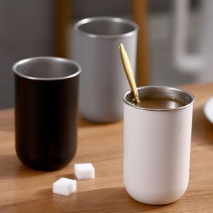 Tasses bouteilles d'eau en acier inoxydable, bière expresso café, tasse de jus de lait faite à la main, tasses de thé, produits de boissons pour la maison, le bureau et l'école