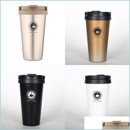 Tazas Tazas de café de vacío inoxidable Taza de viaje Taza de café con agitación automática Tazas de café Tazas de café Regalo único Termo Botella de agua Gota Deliv DHCBP