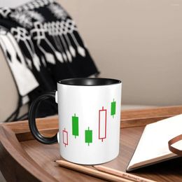 Mokken Stock Market Coffee Kawaii Kitchen Ceramic Mug Comfort Grip