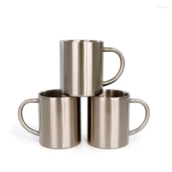 Tasses sublimation vierge double mur tasse de café en acier inoxydable pour personnaliser le logo 300 ml tasse de voyage Tobe à thé de jug de lait