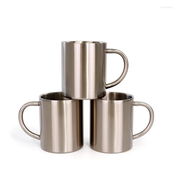 Tazas Sublimación en blanco Taza de café de acero inoxidable de doble pared Personalizar logotipo 300 ml Taza de viaje Vaso Jarra Tazas de té de leche