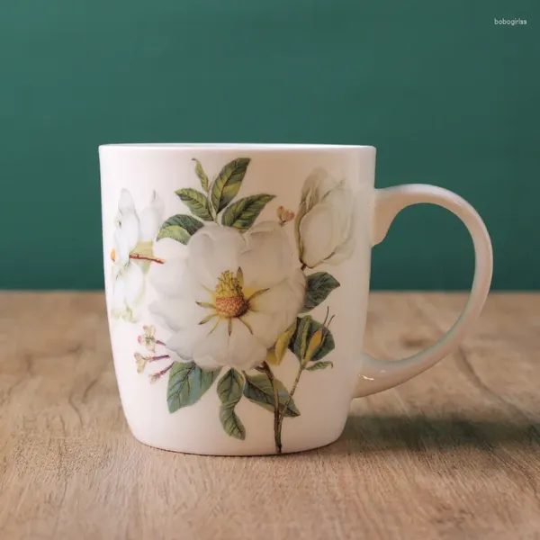 Tazas Tangshan Bone Taza de cerámica Impresión Publicidad creativa Taza de regalo Café Agua