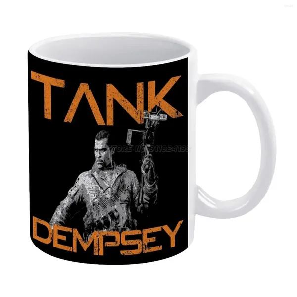 Tazas Tank Dempsey White Taza para amigos y familiares Family Creative Gift 11 Oz Coffee Ceramic Videojuegos Juegos Juegos de juegos