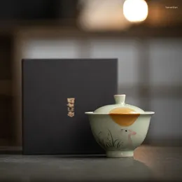 Tasses thé chinois tasse jingdezhen bol en porcelaine bleu bol gaiwan set placer la cuisine cuisine bar à manger jardin home jardin