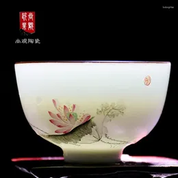 Tasses à thé tasse peinte à la main pastel ding gas