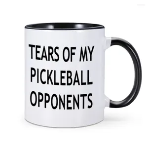 Tasses Larmes de mes adversaires de Pickleball Joueur de sport Tasse à café Tasse en céramique Nouveauté Verres 11 oz Bureau à domicile Thé Cadeau pour ami