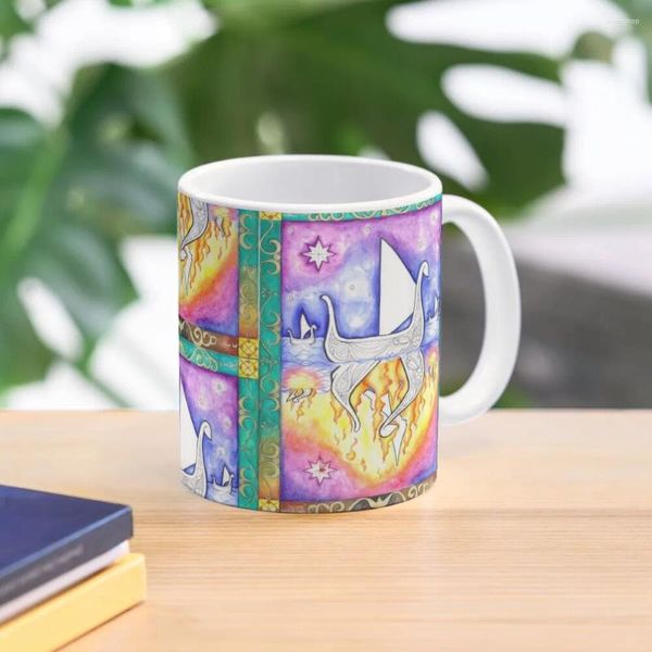 Tazas Barcos Telerianos (Dibujo En Espejo) Taza De Café Vasos Tazas Lindas Y Diferentes