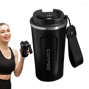 Tasses avec affichage de la température, gobelet isolé en acier inoxydable de 510ml, bouteilles de boissons froides, conteneurs de boissons de sport pour