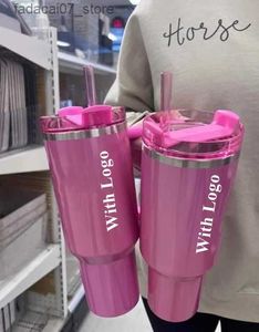 Mugs The Quencher H2.0 40oz tasses Cosmo Pink Parade gobelers Isulate Car tasses